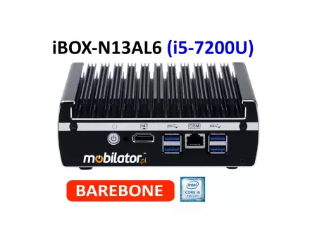 IBOX-N13AL6 (3865U) Barebone - a small industrial computer with a reinforced housing