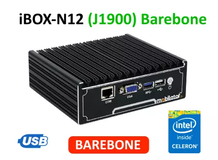 IBOX-N12 (J1900) Barebone - Cheap industrial computer with 4 LAN cards