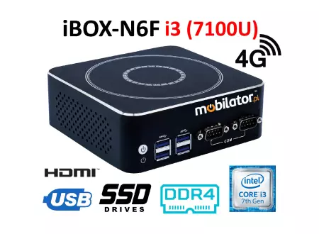 IBOX-N6F i3 (7100U) v.5 - Fanless industrial computer with 4G LTE internet
