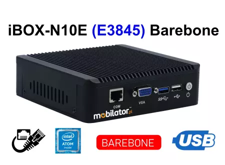 IBOX-N10E (E3845) Barebone - A budget industrial computer with 4 network cards
