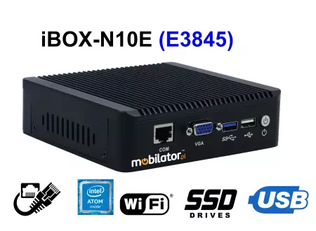 IBOX-N10E (E3845) v.2 - Cheap Industrial computer with VGA port and 4x LAN RJ45