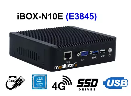 IBOX-N10E (E3845) v.5 - Fanless industrial computer with 4G-LTE wireless network