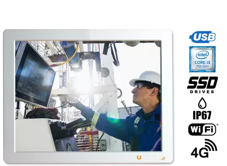 nowoczesny komputer panelowy wytrzymały przemysłowy