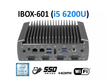 IBOX-601 (i5 6200U) v.3 - A reinforced industrial computer with expanded memory and a capacious SSD