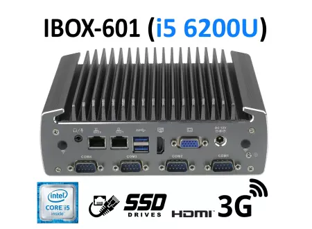 IBOX-601 (i5 6200U) v.4 - Armored mini pc (fanless) with DDR4 and 3G memory