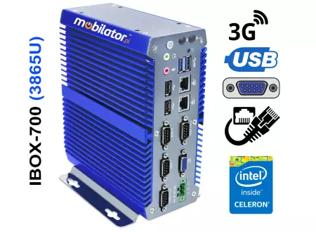 IBOX-700 (3865U) v.4- Reinforced industrial computer with 4 RS232 COM ports