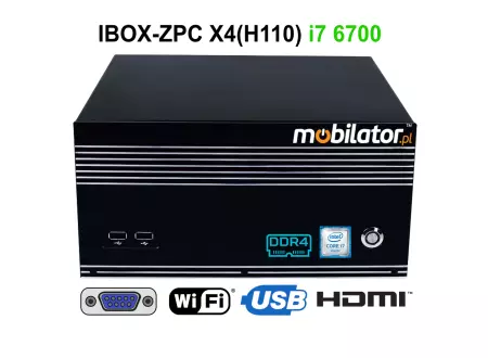 IBOX-ZPC X4(H110) i7 6700 v.3 - Wydajny komputer przemysłowy z rozszerzeniem SSD (512 GB)