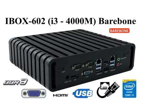 IBOX-602 (i3 - 4000M) Barebone - Nowoczesny komputer przemysłowy przeznaczony dla przemysłu