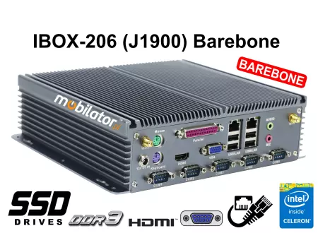 IBOX-206 Barebone - Magazynowy mini komputer z sześcioma portami COM RS232
