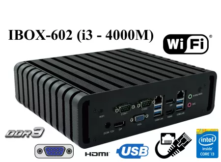 IBOX-602 (i3 - 4000M) v.2 - Bezwentylatorowy mini komputer przemysłowy