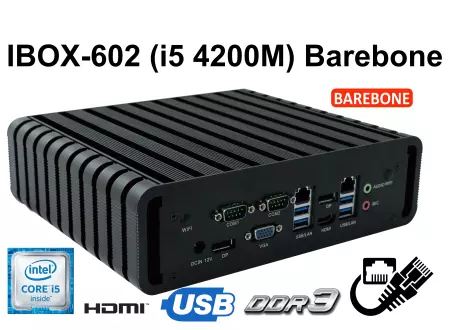 IBOX-602 (i5 4200M) Barebone - Przemysłowy komputer dla hali przemysłowych