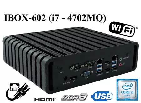 IBOX-602 (i7 4702MQ) v.3 - Mini komputer przemysłow z wydajnym procesorem Intel Core i7