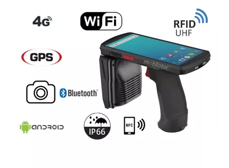 Przenośny skaner kodów  Pyłoszczelny terminal danych Odporny na pył i wodę  MobiPad SL70