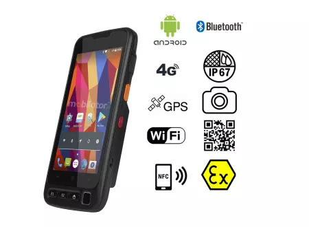 MobiPad V710 v.5 - Modern rugged (IP67) data terminal with ATEX, NFC certificate and 1D / 2D scanner