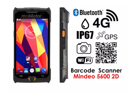 MobiPad PDA-50CCPLUS v.3 - Reinforced industrial data collector with the IP67 standard and technologies NFC, Bluetooth, 4G LTE, WiFI (ANDROID 9.0)