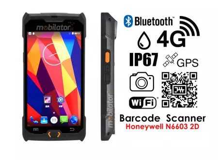 MobiPad PDA-50CCPLUS v.4 - Waterproof IP67 data terminal with 2D code scanner and 64GB flash memory (GPS + 4G + Bluetooth + NFC)