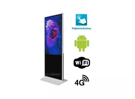 HyperView 49 v.4 - Free-standing panel in a metal housing with a 49-inch screen (capacitive touch), with wifi, Android 7.1 and 4G