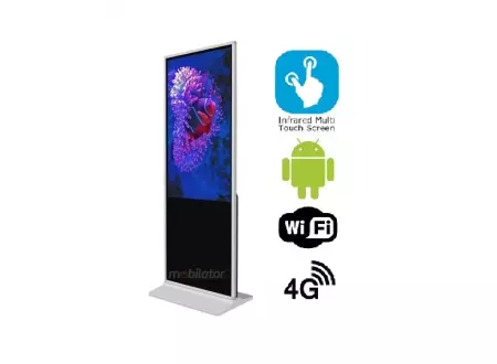 HyperView 49 v.5 - Advertising panel in a metal housing with a 49-inch screen (infrared touch), with wifi, Android 7.1 and 4G