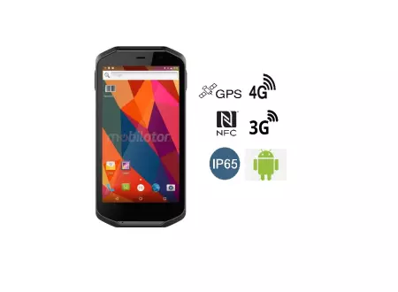 Mobipad Qxtron Q5100 v.4 - Rugged (IP65 + MIL-STD-810G standard) 5 inch data terminal with Honeywell 2D QR code scanner, 64GB and 4GB RAM memory, Android 9.0.