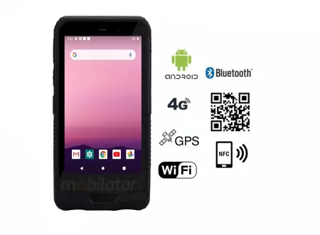 Mobipad Qxtron Q6600 v.3 - Industrial data terminal (IP65 + MIL-STD-810G standard) with Honeywell 3680 2D scanner, NFC, Bluetooth 4.0, 4GB RAM and 64GB disk 