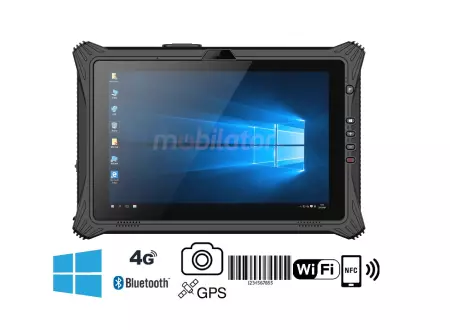 Emdoor I10U v.3 - Waterproof and shockproof tablet with 1D MOTO SE655 code reader, NFC and 4G, 8GB RAM and 128GB ROM, IP65 standard 