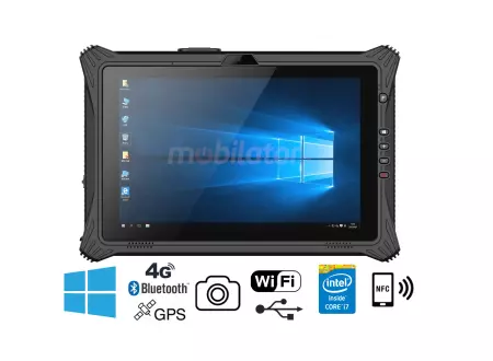 Emdoor I10U v.21 - Waterproof, industrial 10-inch tablet with i7 processor, NFC, USB 2.0 connector, 16GB RAM and 512GB SSD 