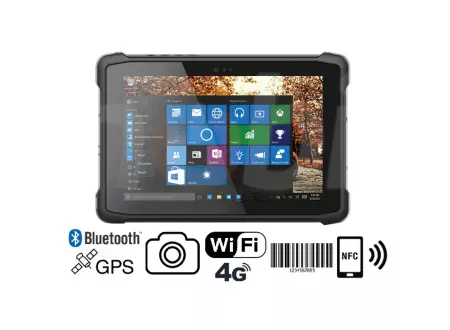 Rugged 10-inch tablet (IP65 + MIL-STD-810G) with NFC, 1D MOTO code scanner, 4GB RAM, 64GB ROM disk, Bluetooth 4.2, NFC - Emdoor I11H v.2 