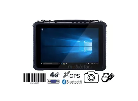 Wytrzymały 10-calowy tablet przemysłowy z pojemną baterią skanerem kodów kreskowych 1D MOTO Emdoor I16K