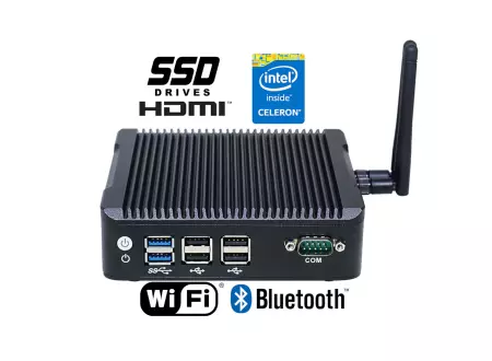 IBOX N5 v.10 - Rugged miniPC with 8GB RAM, Intel Pentium processor, 1TB HDD and 512GB SSD, USB 3.0 and USB 2.0 and DP connectors