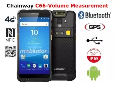 Chainway C66-Volume v.1 - A modern data collector with the possibility of volume measurement using a new technology and a 2D code scanner
