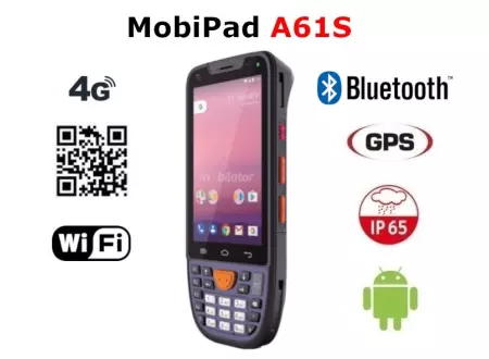 MobiPad A61S - Rugged, 1.5m Drop-Proof Data Terminal for Warehouse - with 2D Code Scanner and Android 10.0 - 2 years warranty