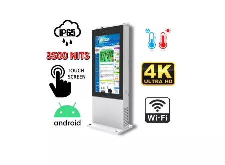 bezprzewodowy bezwentylatorowy infokiosk zewnętrzny NoMobi Trex 43