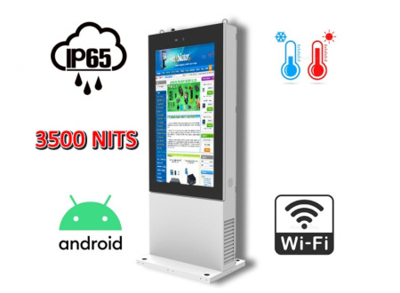 NoMobi Trex 65 v.2 - Outdoor standing totem with LCD screen resistant to vandal attacks, with alarm and heating system, ARM processor