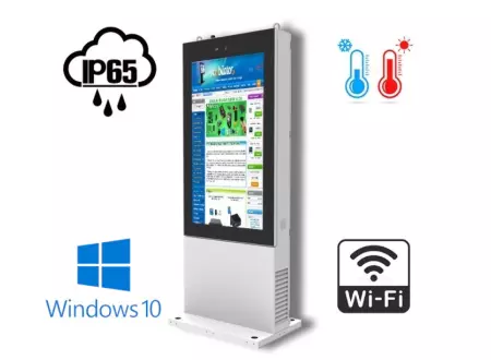 NoMobi Trex 65W v.0.1 - wytrzymały zewnętrzny ekiosk multimedialny odporny na warunki atmosferyczne, wolnostojący (Windows) z wewnętrzną regulacją temperatury, dostawą drogą morską - 2,5 miesiąca