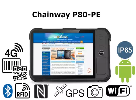 dla przemysłu tablet wodoszczelny jasny wyświetlacz praktyczny  Chainway P80