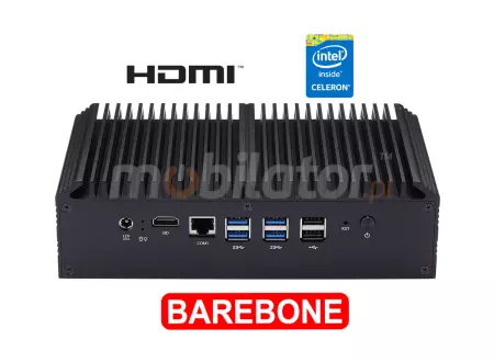 mBOX Q817GEX Barebone - Przemysłowe MiniPC z wydajnym procesorem Intel Celeron 3865U