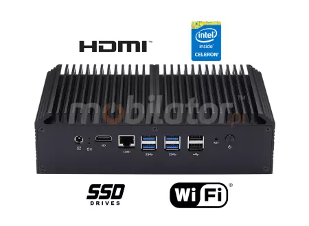 mBOX Q817GEX v.4 - Industrial MiniPC with an Intel Celeron 3865U processor and SSD 256GB, Wifi