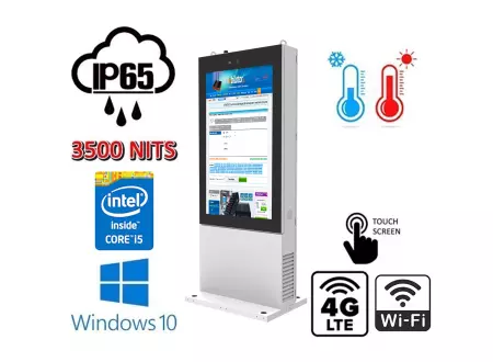  Reklamowy ekiosk stojący na zewnątrz  dotykowym ekranem Trex 55W