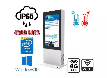 Wandaloodporny ekiosk informacyjn yprzemysłowy dobrej jakości wolnostojący Trex 55W 