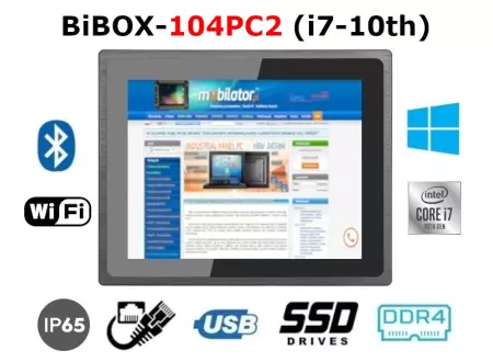 Panel operatorski HMI Komputer przemysłowy PanelPC z ekranem dotykowym  BiBOX-104PC2