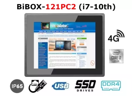 nowoczesny komputer panelowy szybki wytrzymały Wodoodporny  wzmocniony  BiBOX-121PC2