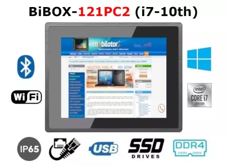 Dotykowy panel operatorski Wojskowy Pancerny z ekranem dotykowym jasny wyświetlacz  BiBOX-121PC2