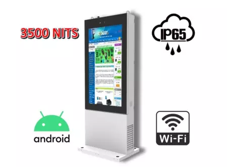 totem informacyjny NoMobi Trex Ekran 4K infokiosk dobrej jakości NoMobi Trex 75 cali multimedialny