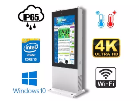 zarządzanie ekran 4K Trex 75 cali  Windows 10 PRO Intel Core i5 norma odporności IP65 WiFi system grzewczy