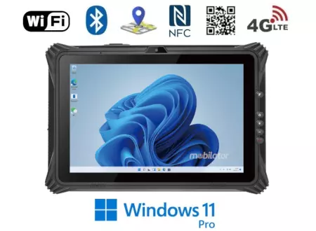 Tablet wytrzymały z systemem Windows 11 PRO oraz z czytnikiem 2D / 1D Emdoor I20J z bluetooth i nawigacją GPS