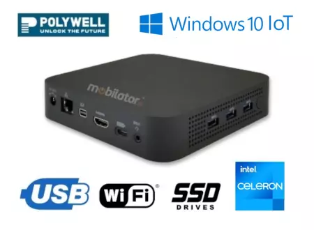 Przemysłowy miniPC do fabryk bezwentylatorowy sprawdzony Polywell-J4125-NGC3 Celeron nowoczesny
