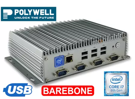 Mini stacjonarny komputer przemysłowy Przystosowany do przemysłu i biura Polywell-Nano-U8FL2C6   