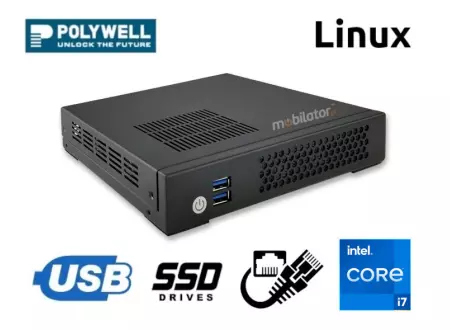 Mini PC przemysłowy dla pracowników biurowych z nowoczesnym procesorem Intel Core i7 Polywell-H310AEL2 sprawdzi się w ciągłej pracy