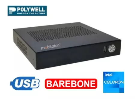 MiniPC odporny na wysokie temperatury z nowoczesnym czterordzeniowym procesorem Polywell-J1900AE Celeron wzmocniona obudowa