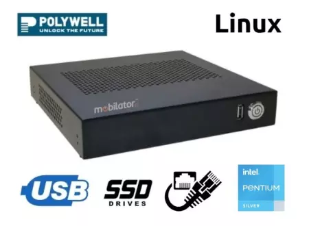 Mobilny miniPC przemysłowy na Linux-ie niezbędny w każdej firmie sprawdzony i funkcjonalny Polywell-J5040AEL2 Pentium praktyczny i profesjonalny